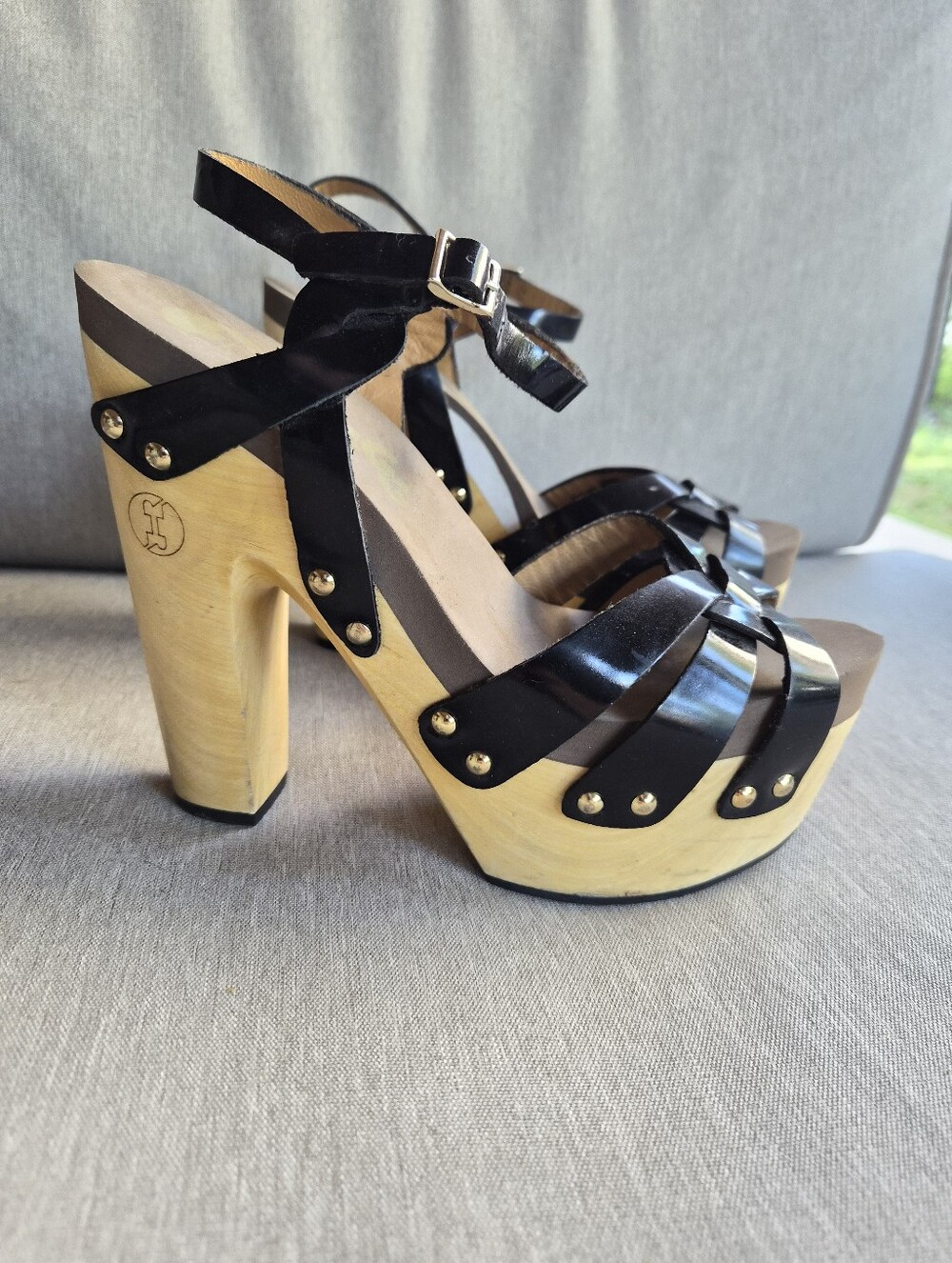 Flogg Platform Wooden Heels